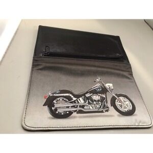Tri-fold Wallet With Harley On Front 7" X 4"